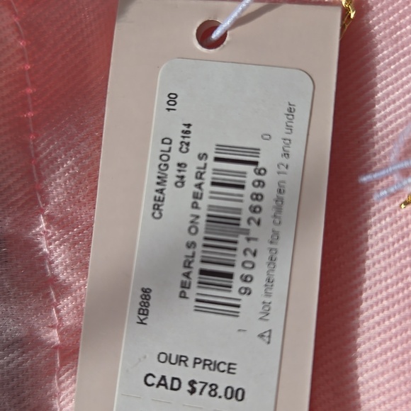 NWT Kate Spade Necklace Cream/Gold Pearls on Pearls - Picture 5 of 6